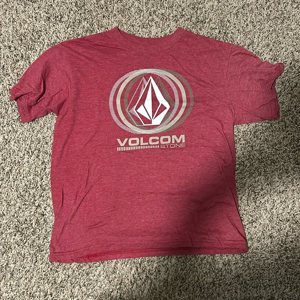 Volcom Logo shirt red - Kid’s Medium